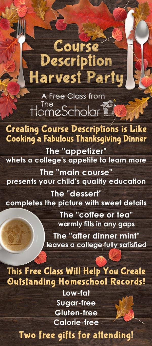 Free Class! Course Description Harvest Party with @TheHomeScholar #Homeschool Free Class! Course Description Harvest Party with @TheHomeScholar #Homeschool