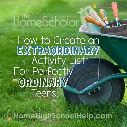 Extracurricular Activities List for Homeschool Teens